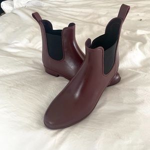 J. CREW Chelsea Rain Boot - Maroon - Size 10